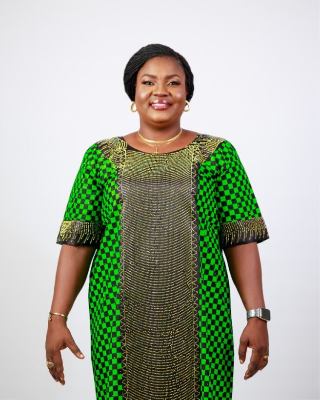 Green Polka Harmony Dress – Wax Resist Adire Cotton 2
